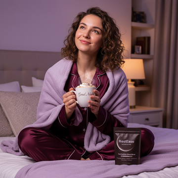 woman holding a cup of drink made by magnesium supplement 