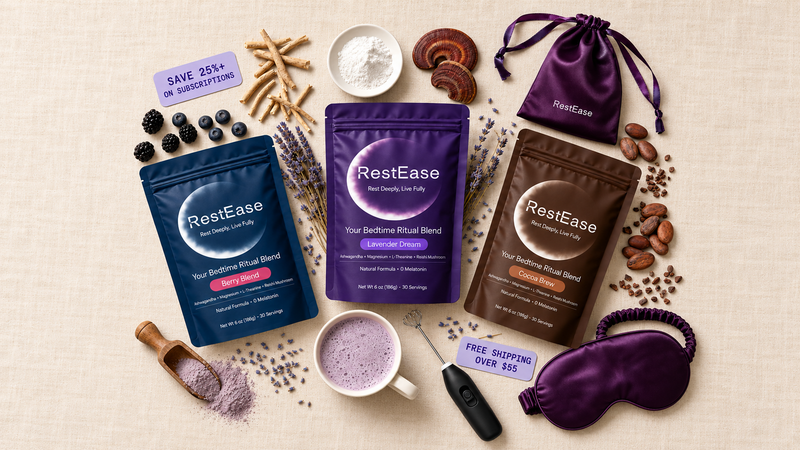 Four ingredients. Three cozy flavors.<span class="re-h1-sub">Lavender Dream, Berry Blend and Cocoa Brew</span>