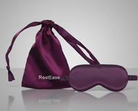 RestEase Purple Silk Sleep Eye Mask for Deep Sleep
