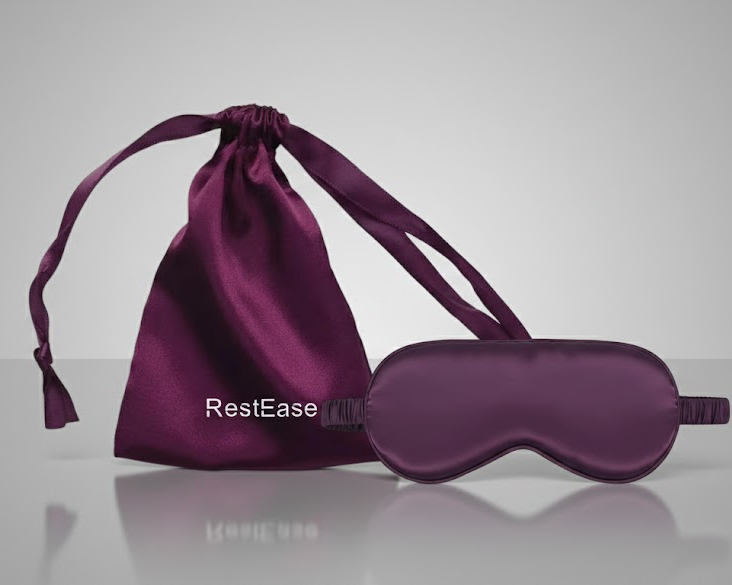 RestEase Silk Sleep Eye Mask | Blackout Eye Mask for Deep Sleep