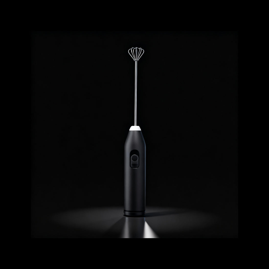 RestEase Black Handheld Electric Frother for Sleep Powder Drink Creamy Texture Bedtime Ritual Accessory