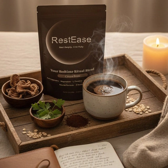 RestEase Cocoa Brew Sleep Powder with Warm Drink Natural Bedtime Ritual Supplement
