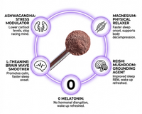 RestEase Lavender Dream Features Ashwagandha Magnesium Glycinate L-Theanine 
Reishi Chamomile Natural Ingredients