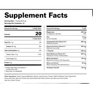RestEase Lavender Dream supplement fact