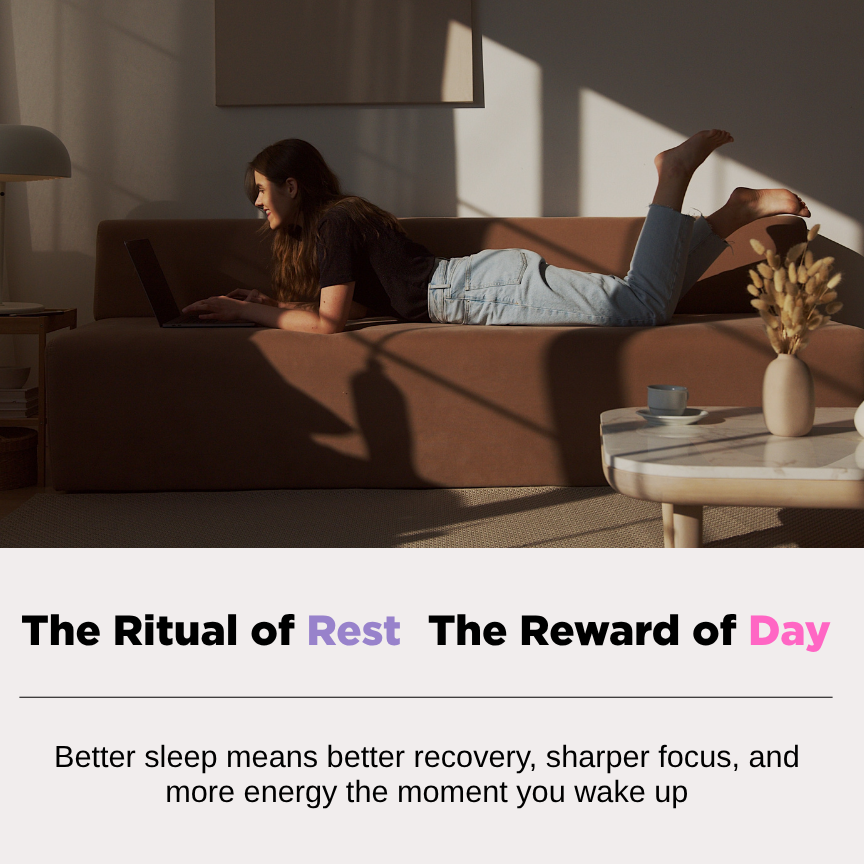 RestEase Lavender Dream Helps Woman Rest Deeply and Wake up Energized